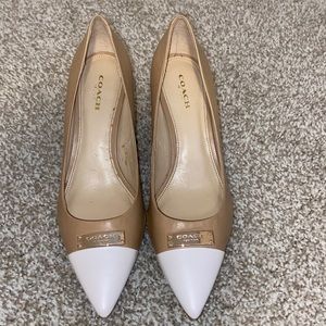 Coach pointed toe heels
